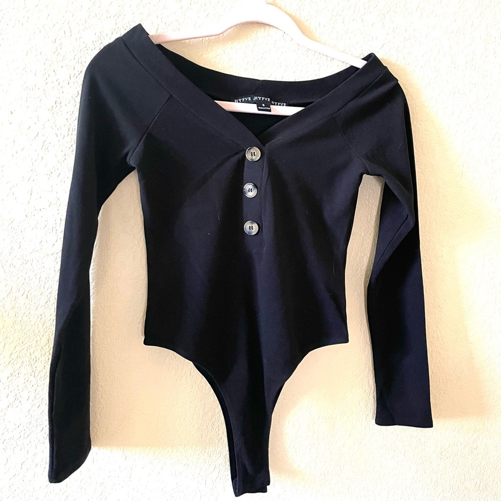 HYFVE 3/4 length sleeve black bodysuit